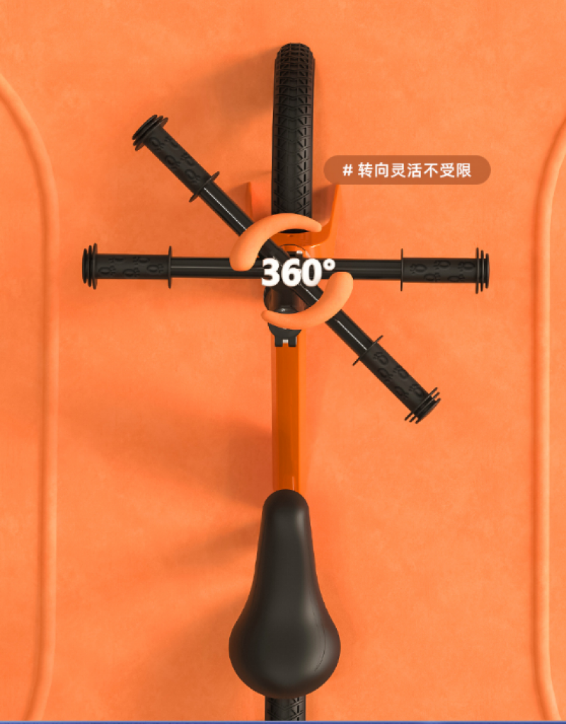 德国kk平衡车儿童滑步车无脚踏单车自行车2岁小孩12寸 蓝色充气升级款